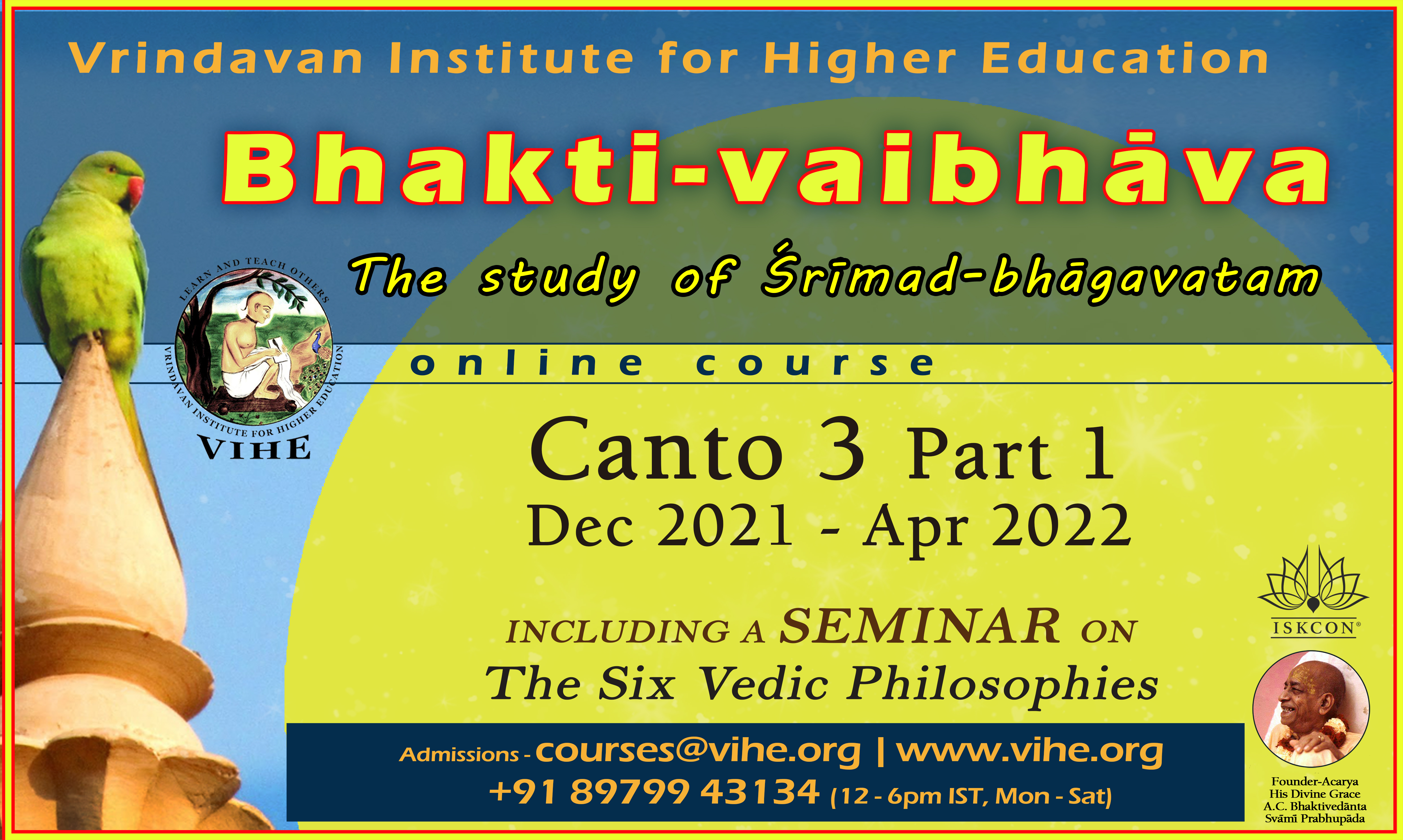 VIHE Online Bhakti-vaibhava Course (Canto 3 Part 1)